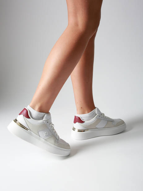 Sneakers Uit Leder Tommy hilfiger Wit accessoires 8632YBS ander zicht 1